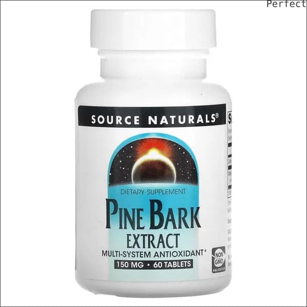 Source Naturals, экстракт сосновой коры, 150 мг, 60 таблеток Perfect.