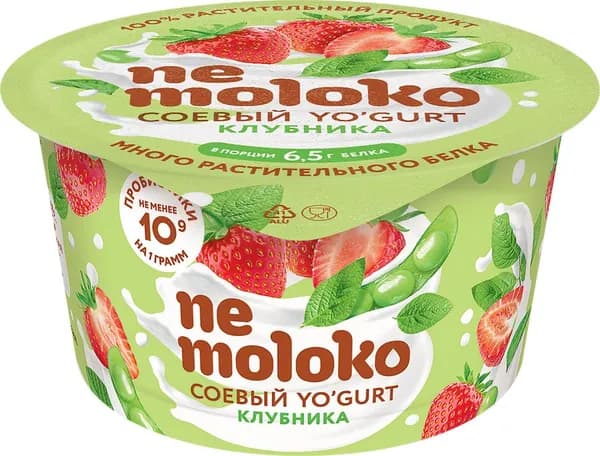 Продукт соевый NEMOLOKO Yo'gurt Клубника, 130г5шт