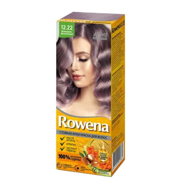 Rowena Крем-краска стойкая для волос тон 12.22 Жемчужно-фиолетовый
