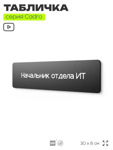 Табличка Начальник отдела ИТ, на дверь, для офиса