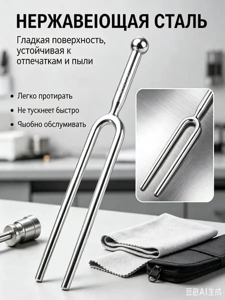 Камертон вилочный музыкальный A 440 Гц Точный эталонный тон для настройки инструментов Музыкальный аксессуар для скрипки, фортепиано, гитары, духовых