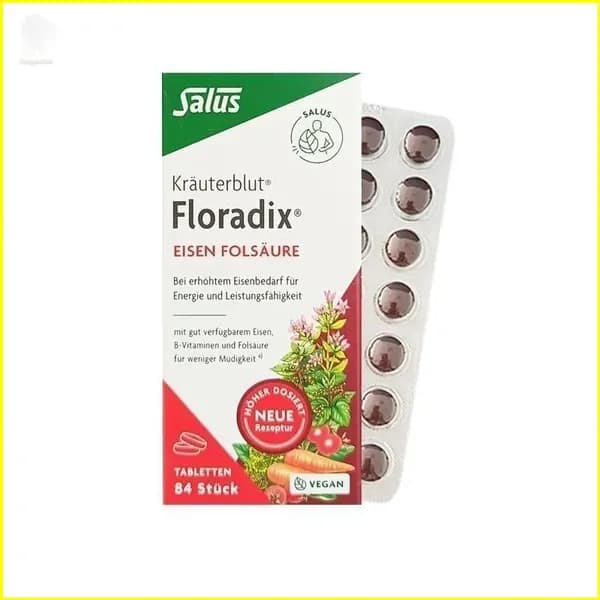 Качественный Salus Floradix, 84 таблетки, железо