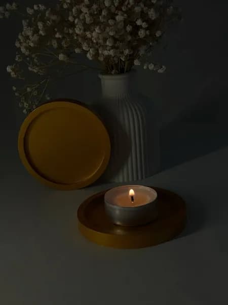 подсвечник поднос круглый мини