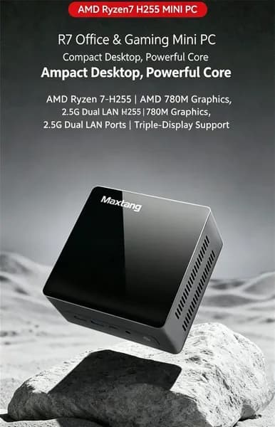 Мини-ПК (Intel Core Ultra 7 255H, RAM 8 ГБ, SSD 1000 ГБ, Intel Graphics, Windows 11 Pro), 中国, черный