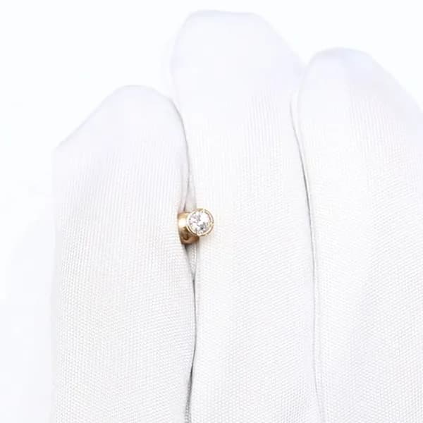 Одиночная серьга из золота DIAMANT-ONLINE с фианитом 585 пробы