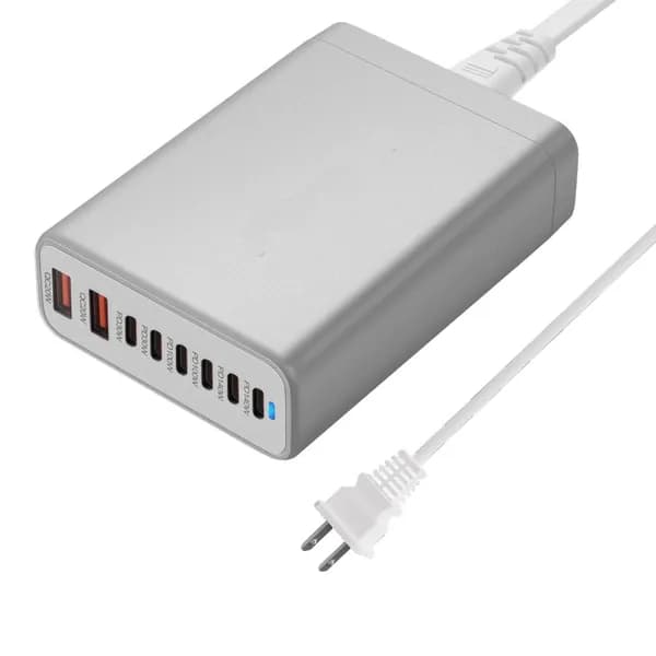 8-портовое зарядное устройство USB C 580W, Сжимать - US
