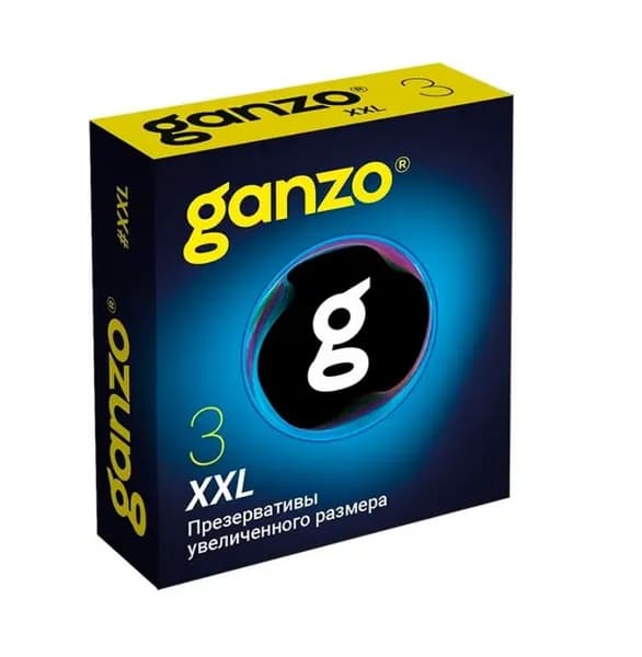 GANZO Презервативы XXL, 3шт. в уп., увеличенного размера ,