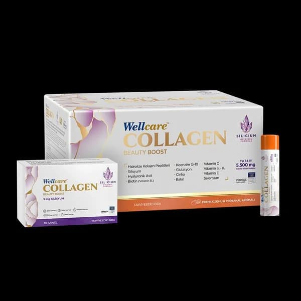Wellcare Collagen Beauty Plus 5500 мг смородины и апельсиновой жидкости 30 тюбиков х 40 мл