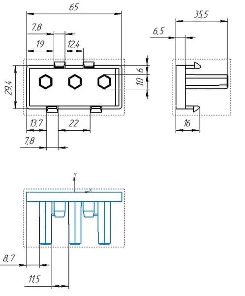 Кнопка микроволновки MBG64586203 чёрная (3D печать)