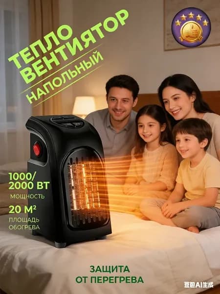 Экономный тепловентилятор с терморегулятором, быстрый нагрев