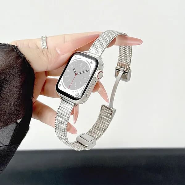 Ремешок для Apple Watch с магнитной застежкой "Пшеничный колос", для Series 1-11 и SE 1-3, 38/40/41/42 мм, элитный аксессуар для делового стиля