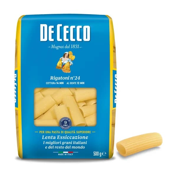 Паста De Cecco №24 Ригатони, Италия, 500 г