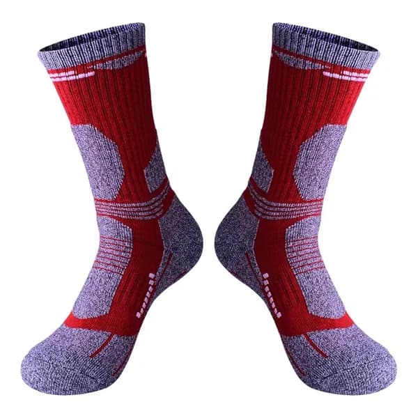 Утепленные спортивные носки лыжные носки L (39-43)-красный