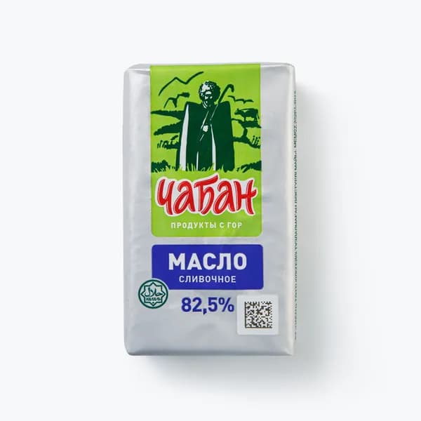 Масло Сливочное 82,5% 180 г, Чабан