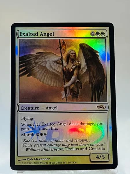 Магия сбора прокси-карт Высококачественные нефольговые Exalted Angel 2006 foil