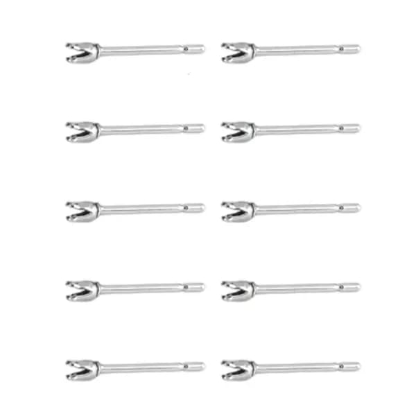 Серьги-гвоздики из нержавеющей стали, 10 шт., - 3mm