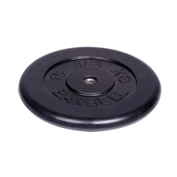 Диск обрезиненный "Barbell" d 26 мм чёрный 15,0 кг