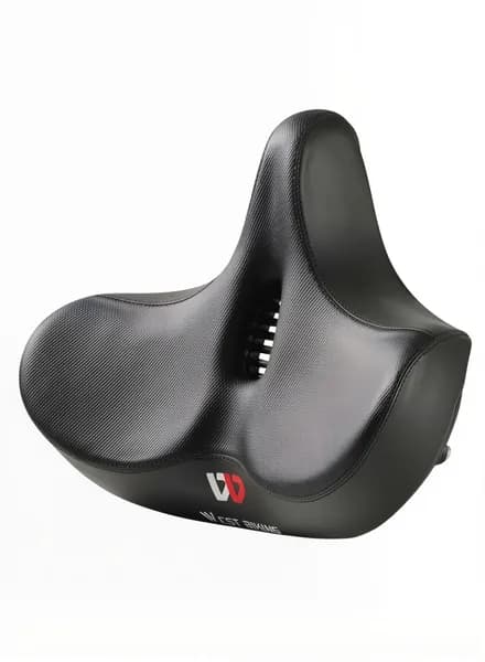 Велосипедное седло West Biking 0801120 Широкое 32,5 см, черное