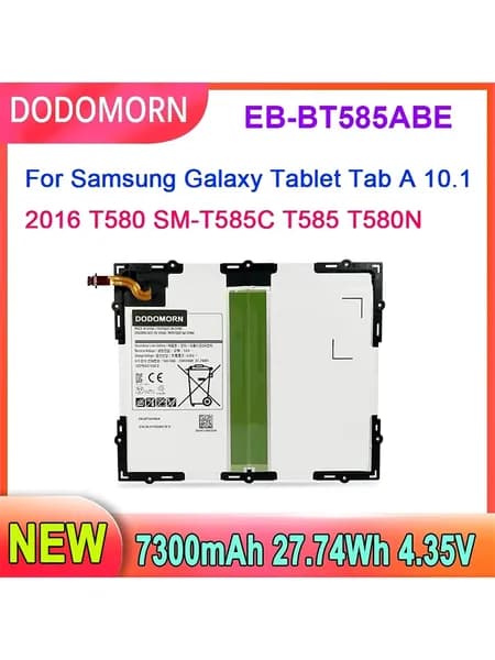 Аккумулятор для ноутбука 7300 мАч, (EB-BT585ABE Для Samsung Galaxy Tablet Tab A 10.1 2016 T580 SM-T585C T585 T580N)