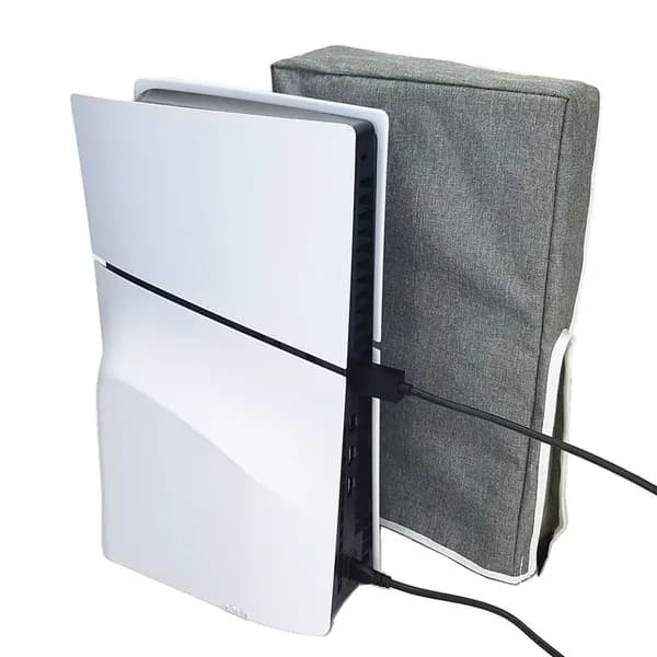 Чехол вертикальный для PS5 Slim, серый, 1680D оксфорд