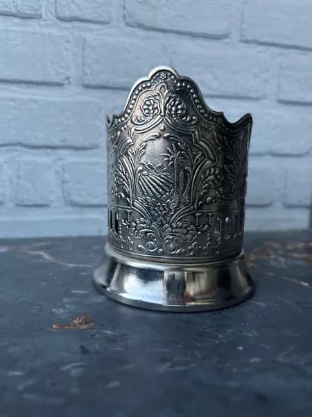 Подстаканник Пальма СССР, 70-е годы, мельхиор