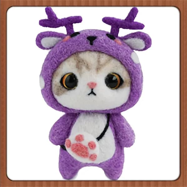 Игольное валяние 201#Кошачий Липкий Фиолетовый Ми
