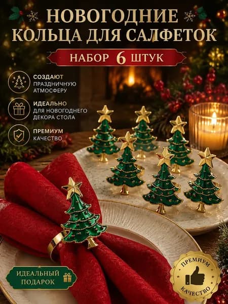 Кольцо для салфеток 6 шт.