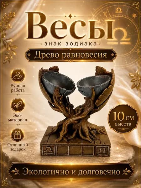 Весы Знак зодиака Статуэтка мини "Древо равновесия"
