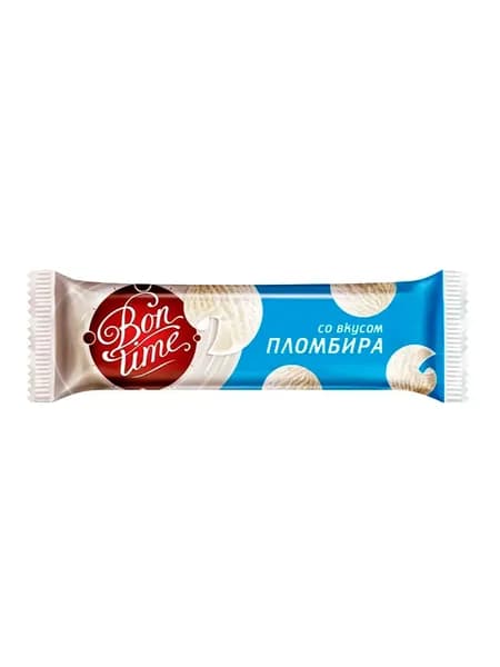 Шоколадный батончик Бон - тайм со вкусом пломбира, 10 шт по 20 гр