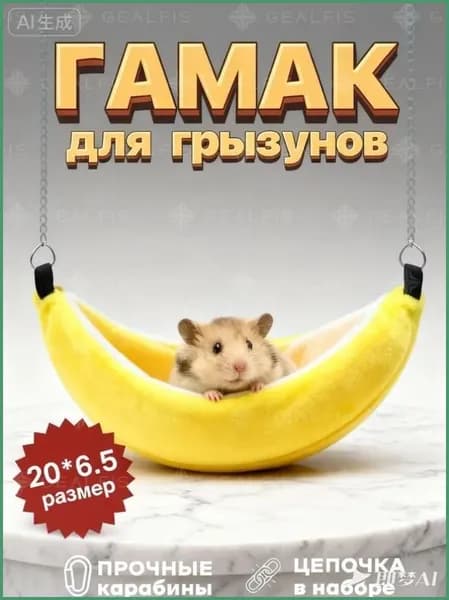 Гамак домик для крыс грызунов банан 20 см