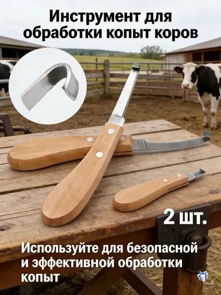 Ножи для обрезки копыт набор левый и правый, 2 шт. Качественный инструмент для фермеров, конюшен и ветеринарных клиник