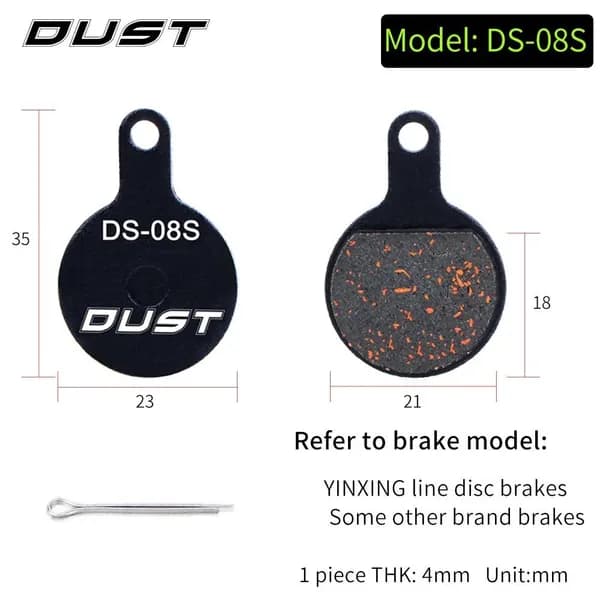 Тормозные колодки для велосипеда DUST 1 пара RISK DS-08S