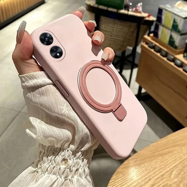 Чехол PBZZ на Oppo A78 4g силиконовый мягкий с магнитным держателем MagSafe, противоударный YTFXZJ01