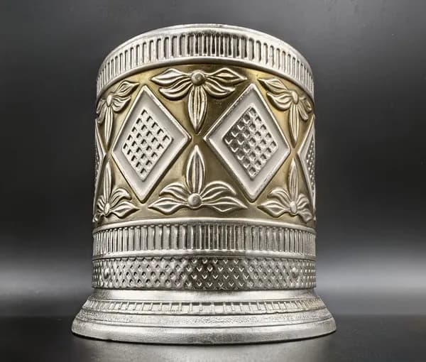 Подстаканник "Ромбы". Алюминий. СССР. 1959-1975 гг.