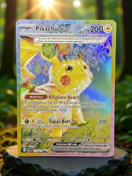 Портативные карты PKM X Настройка и прокси высококачественной Pikachu ex Surging Sparks (SSP) #238