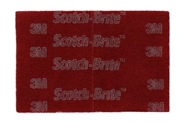 Абразивный лист 3М Scotch-Brite 7447+ бордовый AVF, P360, 145ммХ224мм, 1 шт