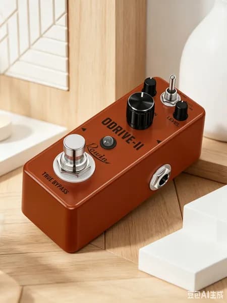 Rowin LEF-302B ODRIVE-II, миниатюрная педаль овердрайва Tube Screamer для электрогитары, два режима Warm и Hot, цельнометаллический корпус, истинный байпас