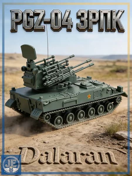 PGZ-04 зрпк (зенитная САУ) сборная модель танка 1/72 без клея, Dalaran (современная КНР, на базе зрпк Тунгуска )