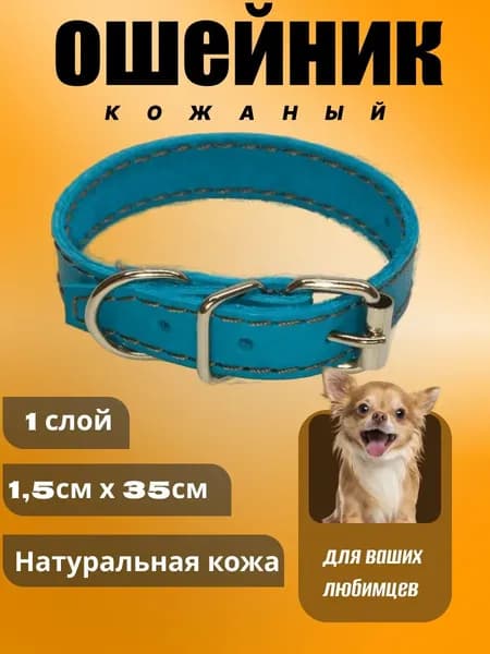Ошейник кожаный