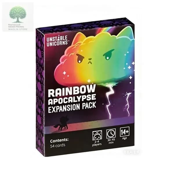 Unstable Unicorns Rainbow ExpansionНестабильные Единороги Стратегическая Карточная Игра Для Вечеринок И Развлечений