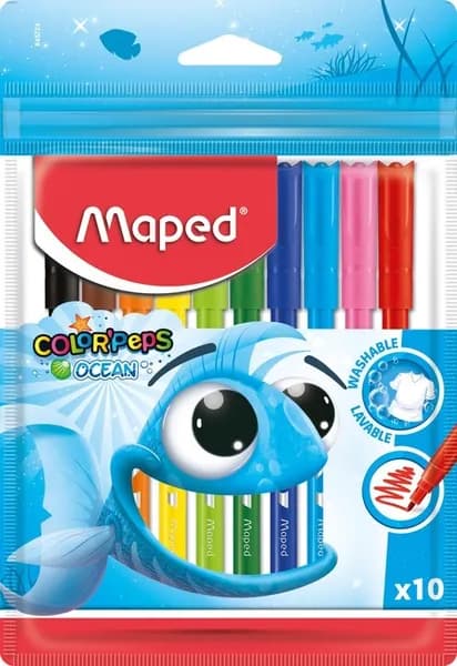 Фломастеры 10 цветов Maped Color Peps Ocean