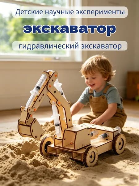 DIY гидравлический экскаватор-модель для сборки образовательная игрушка по STEAM для школьников