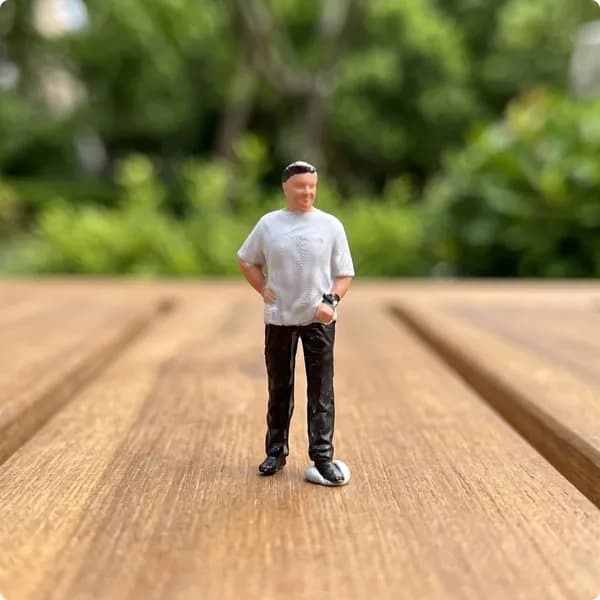 Фигурка 3D-печати, масштаб 1:64, ручная роспись, для диорамы Стоящий Мужчина