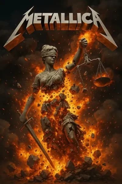 Тематика группы Metallica, ретро-роспись по жести, подходит для рок-баров, музыкальных студий, украшения стен в гостиной
