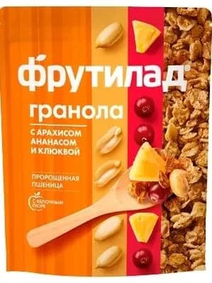 Гранола Фрутилад арахис ананас клюква Белое дерево м/у, 270 г