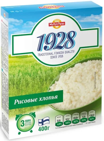 Хлопья рисовые Myllyn Paras 1928, 400г