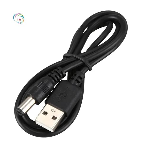 (W G B D) USB-Кабель 5,5 Мм / 2,1 Мм, 5 В Постоянного Тока, Кабель Питания С Цилиндрическим Разъемом (Черный, 102CM)