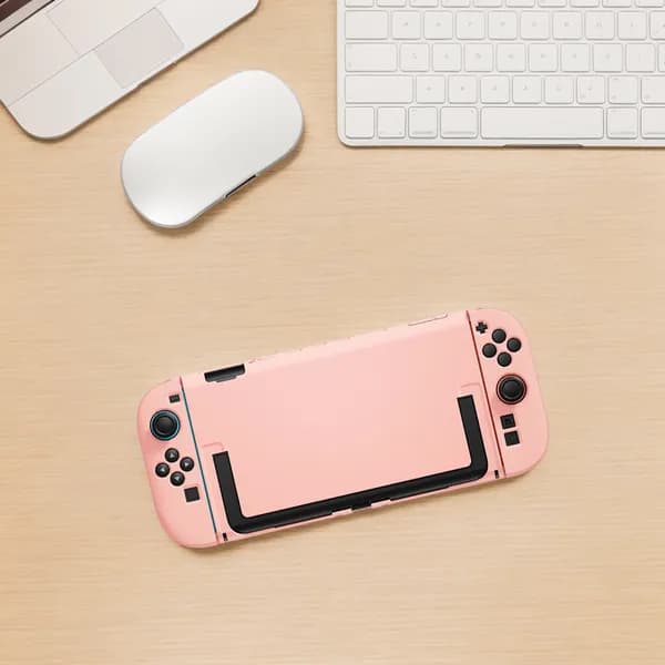 Чехол для Switch 2 из поликарбоната, розовый, защита от царапин и загрязнений