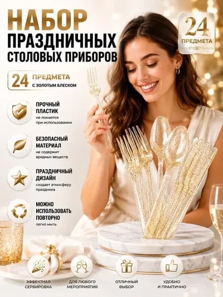 Набор одноразовых столовых приборов