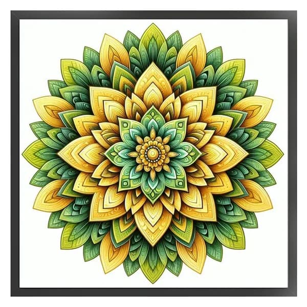 Крестиковый набор Mandala H с вышитым узором мандалы на хлопковой канве 11CT, размер 40 40 см